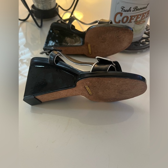 NWOT Cole Haan Black Wedge Heels - Picture 4 of 5